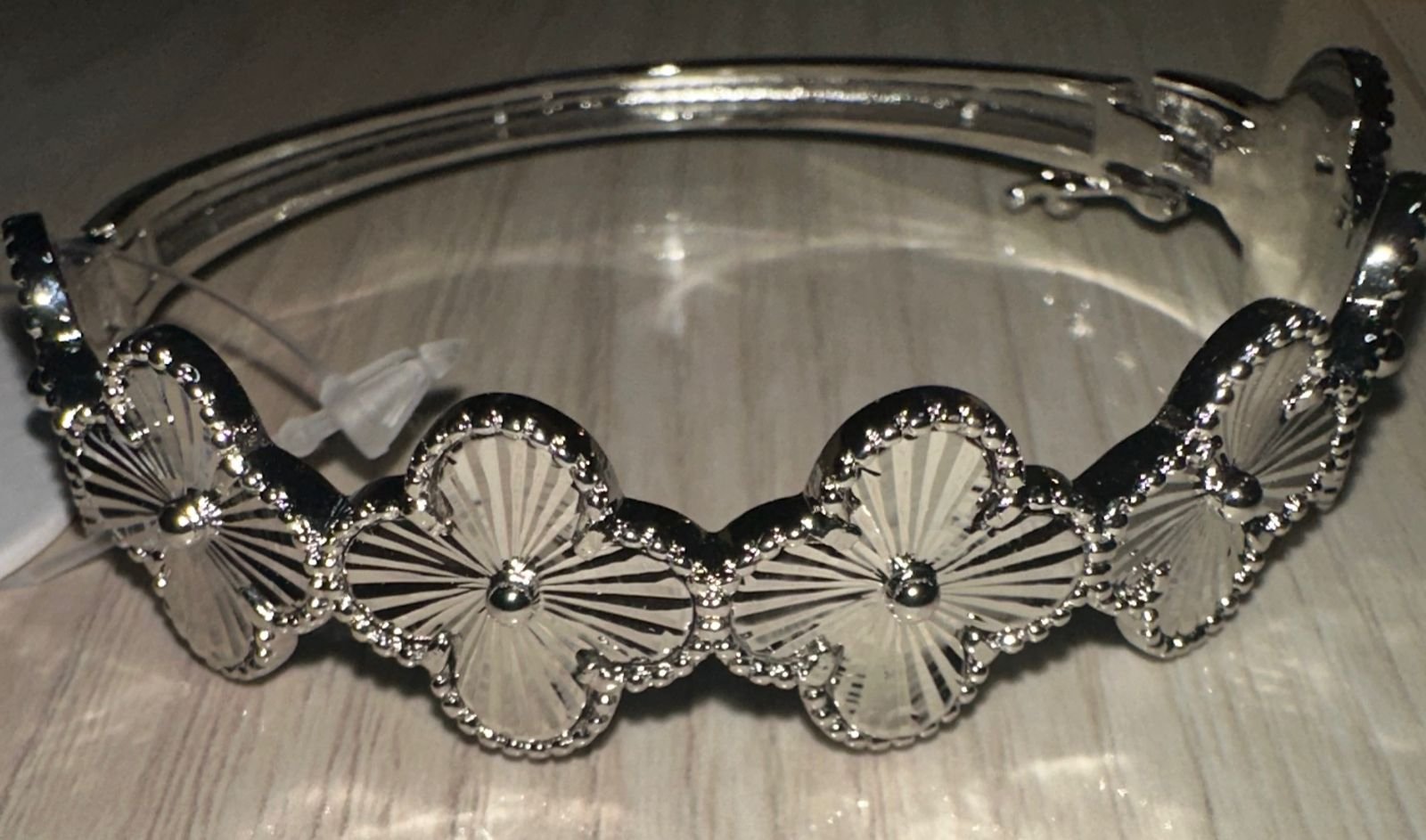 PULSERA TREBOL PLATA